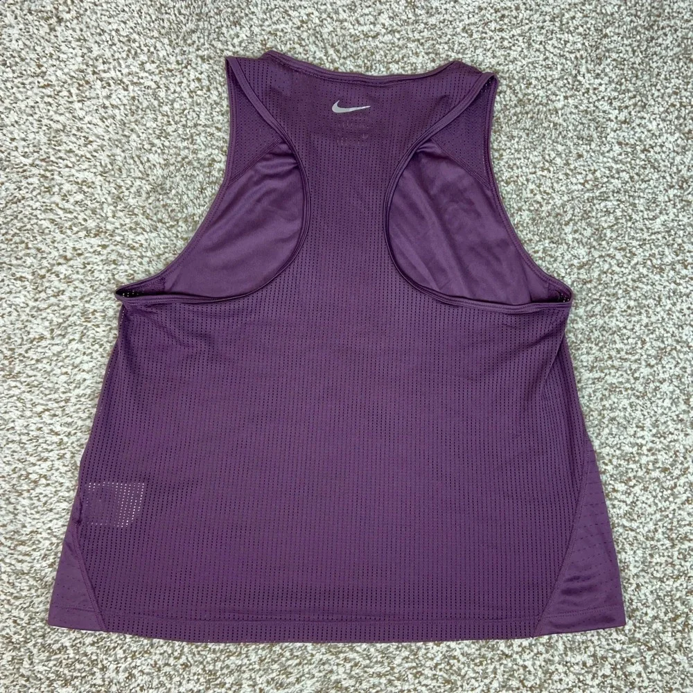 Nike Tank Top Womens Medium Purple Running Activewear Dri-FIT Mesh Racerback